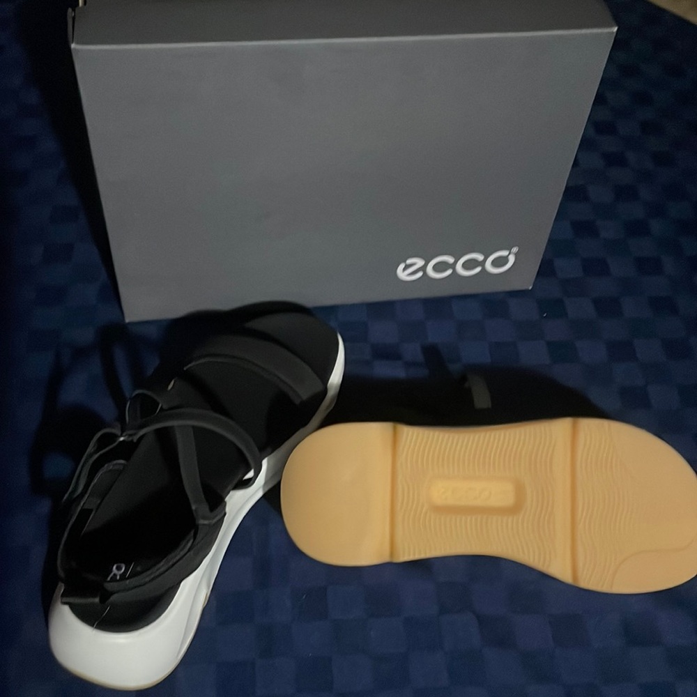 Beautiful Brand new, never worn Ecco Sandals. Black and white.